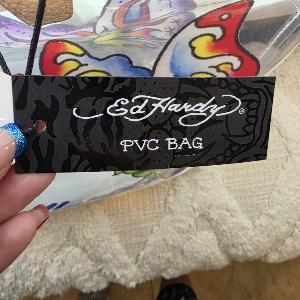 Ed Hardy Butterfly Clear Tote-NWT
